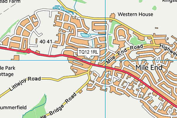 TQ12 1RL map - OS VectorMap District (Ordnance Survey)