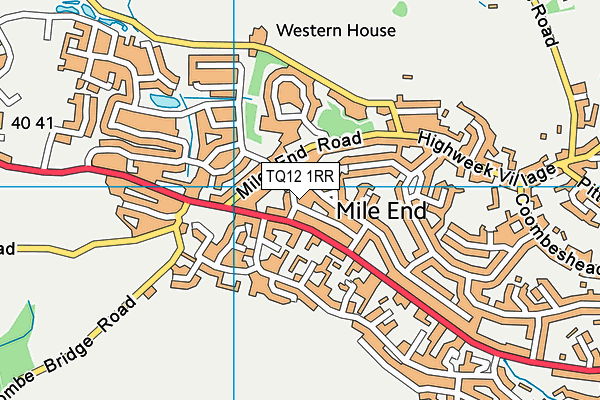 TQ12 1RR map - OS VectorMap District (Ordnance Survey)