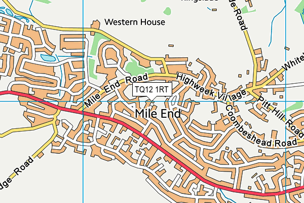 TQ12 1RT map - OS VectorMap District (Ordnance Survey)