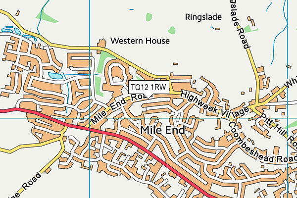 TQ12 1RW map - OS VectorMap District (Ordnance Survey)