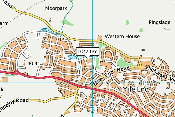 TQ12 1SY map - OS VectorMap District (Ordnance Survey)