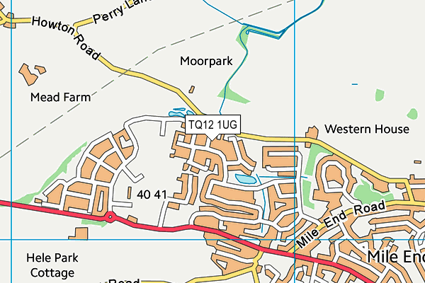 TQ12 1UG map - OS VectorMap District (Ordnance Survey)