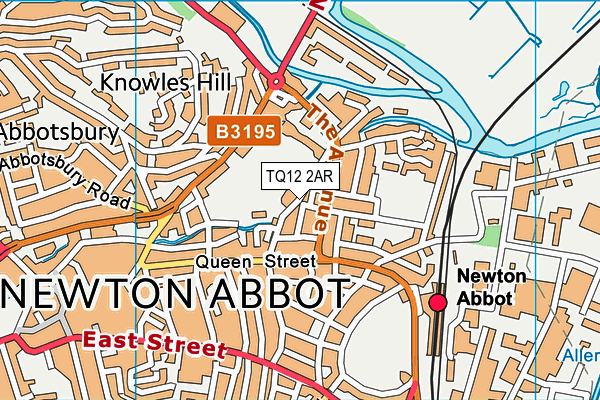 Newton Abbot Recreational Trust map (TQ12 2AR) - OS VectorMap District (Ordnance Survey)