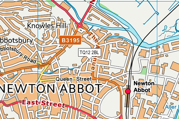 TQ12 2BL map - OS VectorMap District (Ordnance Survey)