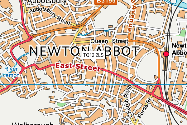 TQ12 2LS map - OS VectorMap District (Ordnance Survey)