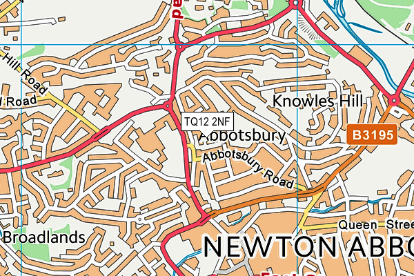 Newton Abbot College map (TQ12 2NF) - OS VectorMap District (Ordnance Survey)