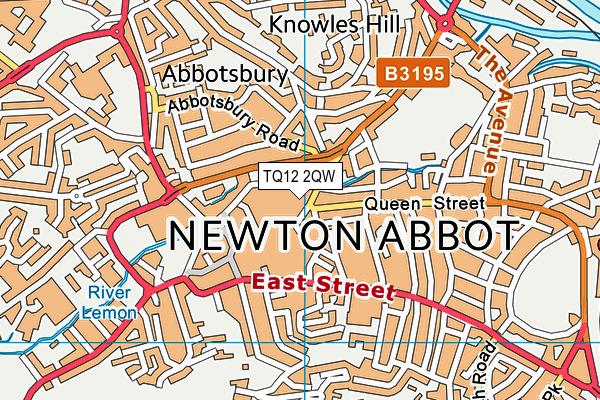 TQ12 2QW map - OS VectorMap District (Ordnance Survey)