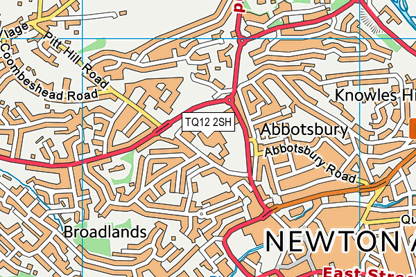Newton Abbot Leisure Centre map (TQ12 2SH) - OS VectorMap District (Ordnance Survey)