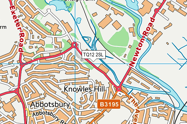 TQ12 2SL map - OS VectorMap District (Ordnance Survey)