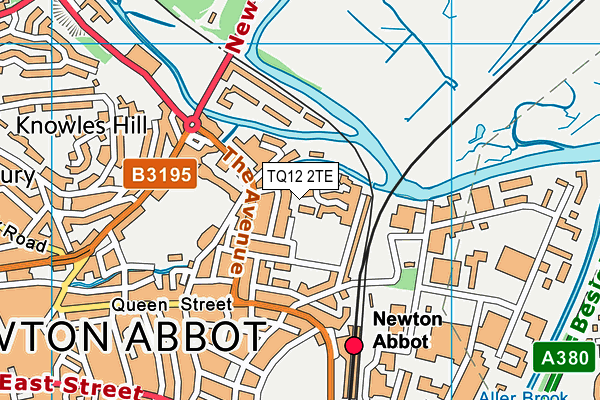 TQ12 2TE map - OS VectorMap District (Ordnance Survey)
