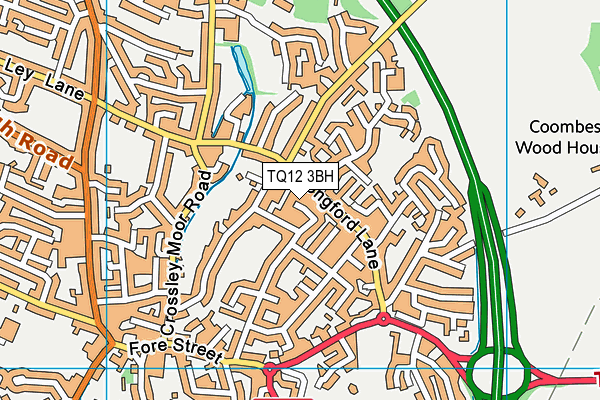 TQ12 3BH map - OS VectorMap District (Ordnance Survey)