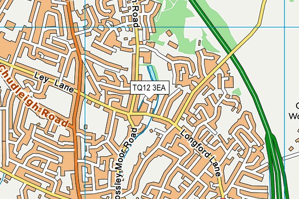 TQ12 3EA map - OS VectorMap District (Ordnance Survey)