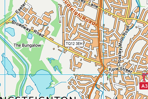 Kingsteignton Athletic Football Club map (TQ12 3EH) - OS VectorMap District (Ordnance Survey)
