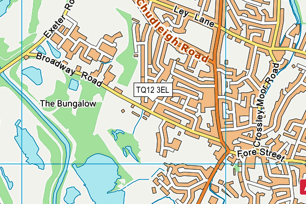 TQ12 3EL map - OS VectorMap District (Ordnance Survey)