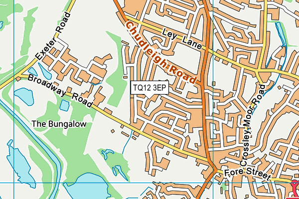 TQ12 3EP map - OS VectorMap District (Ordnance Survey)