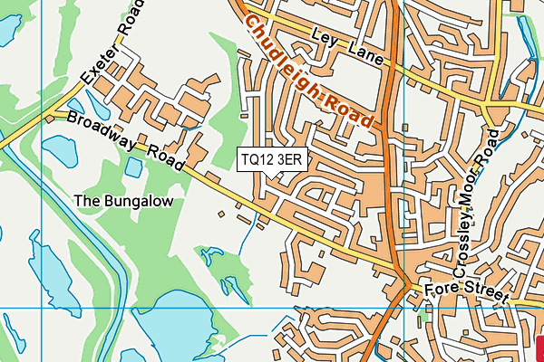 TQ12 3ER map - OS VectorMap District (Ordnance Survey)