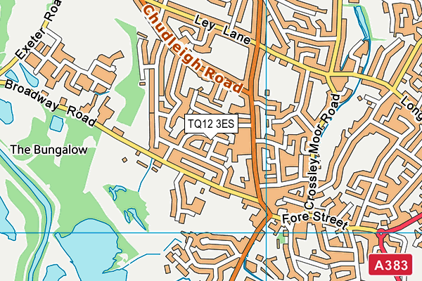 TQ12 3ES map - OS VectorMap District (Ordnance Survey)