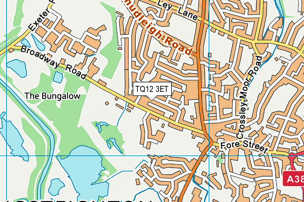 TQ12 3ET map - OS VectorMap District (Ordnance Survey)