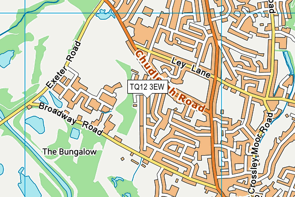TQ12 3EW map - OS VectorMap District (Ordnance Survey)