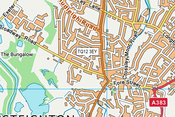 TQ12 3EY map - OS VectorMap District (Ordnance Survey)