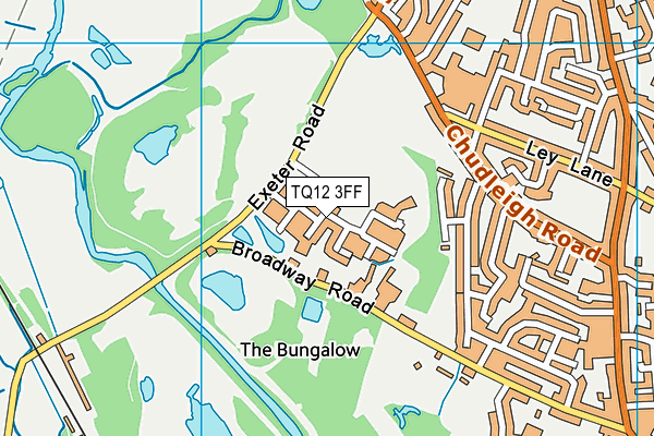TQ12 3FF map - OS VectorMap District (Ordnance Survey)