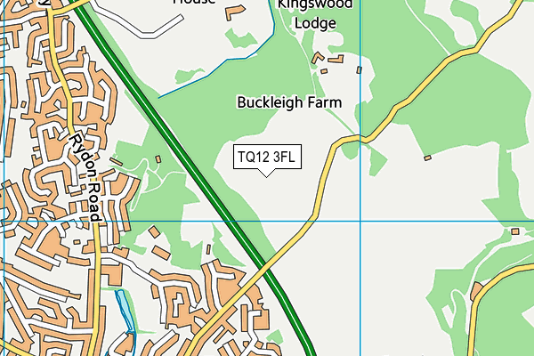 TQ12 3FL map - OS VectorMap District (Ordnance Survey)