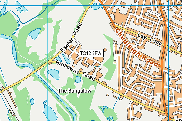 TQ12 3FW map - OS VectorMap District (Ordnance Survey)