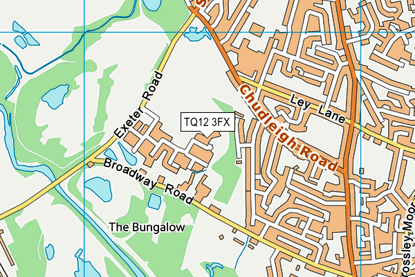 TQ12 3FX map - OS VectorMap District (Ordnance Survey)