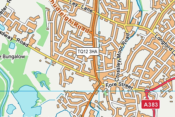 TQ12 3HA map - OS VectorMap District (Ordnance Survey)