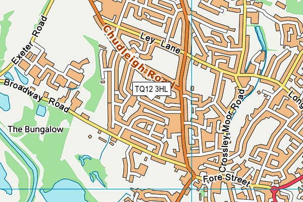 TQ12 3HL map - OS VectorMap District (Ordnance Survey)