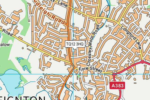 TQ12 3HQ map - OS VectorMap District (Ordnance Survey)