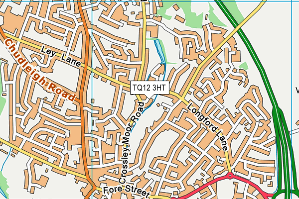 TQ12 3HT map - OS VectorMap District (Ordnance Survey)