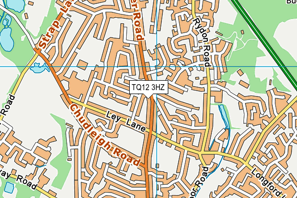 TQ12 3HZ map - OS VectorMap District (Ordnance Survey)