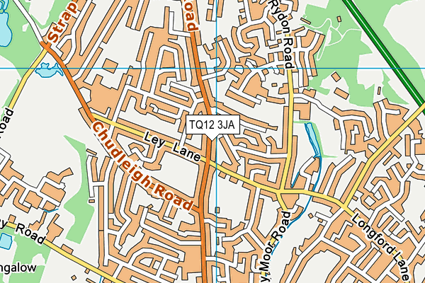 TQ12 3JA map - OS VectorMap District (Ordnance Survey)
