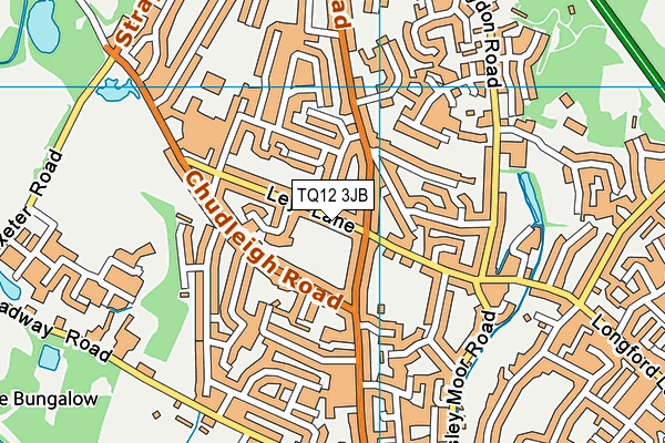 TQ12 3JB map - OS VectorMap District (Ordnance Survey)