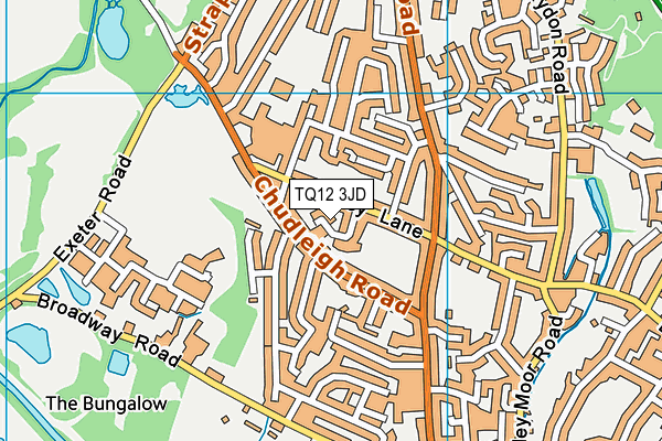 TQ12 3JD map - OS VectorMap District (Ordnance Survey)