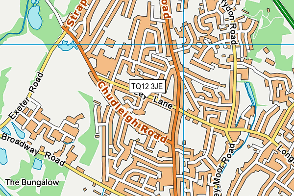 TQ12 3JE map - OS VectorMap District (Ordnance Survey)