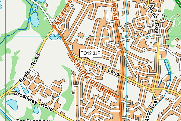 TQ12 3JF map - OS VectorMap District (Ordnance Survey)