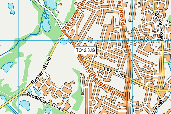 TQ12 3JG map - OS VectorMap District (Ordnance Survey)
