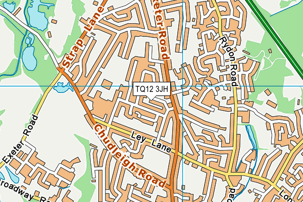TQ12 3JH map - OS VectorMap District (Ordnance Survey)