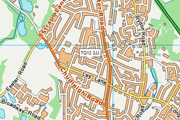 TQ12 3JJ map - OS VectorMap District (Ordnance Survey)