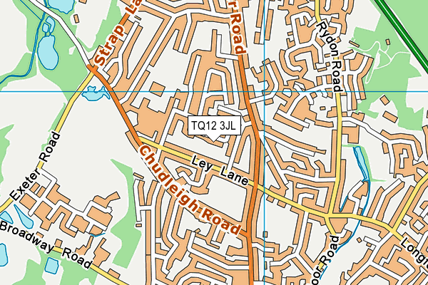 TQ12 3JL map - OS VectorMap District (Ordnance Survey)