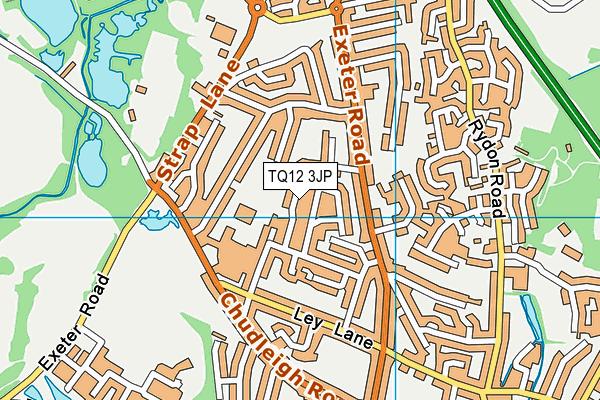 TQ12 3JP map - OS VectorMap District (Ordnance Survey)