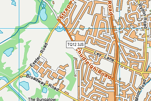 TQ12 3JS map - OS VectorMap District (Ordnance Survey)