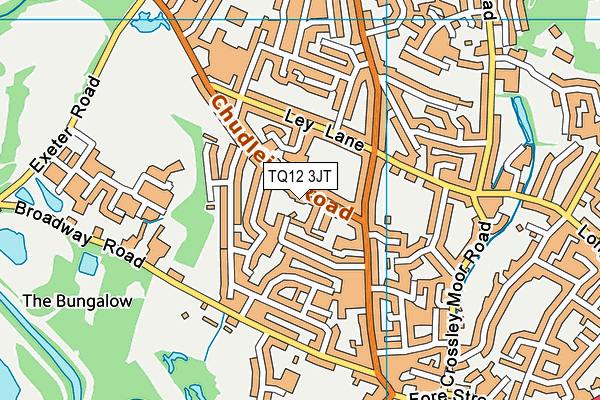 TQ12 3JT map - OS VectorMap District (Ordnance Survey)