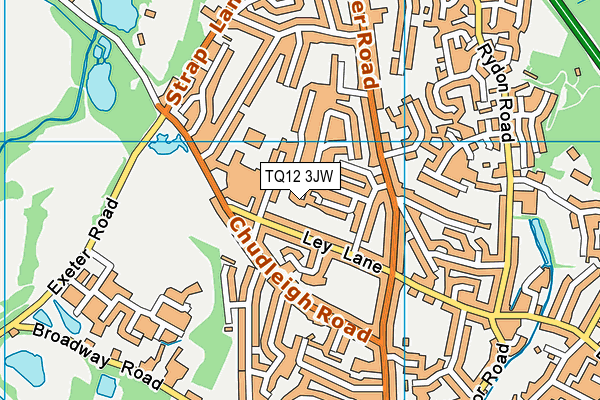 TQ12 3JW map - OS VectorMap District (Ordnance Survey)