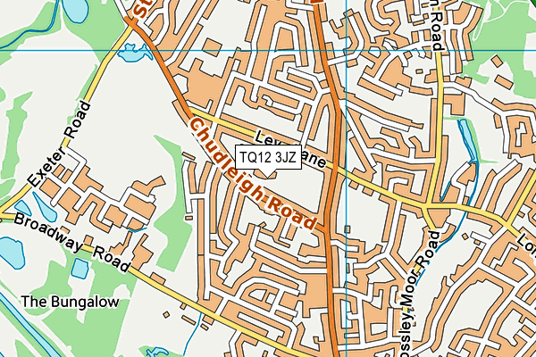 TQ12 3JZ map - OS VectorMap District (Ordnance Survey)