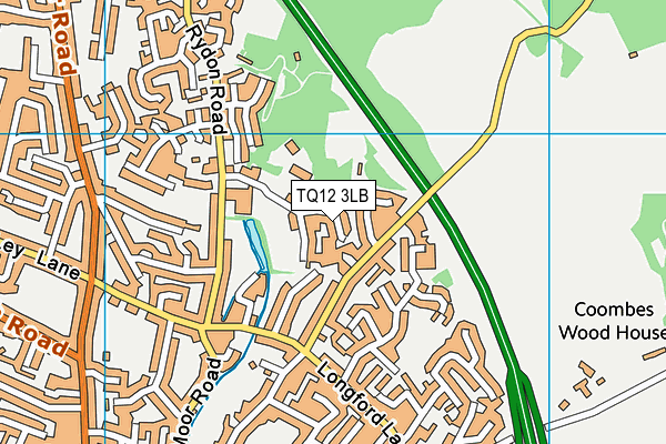 TQ12 3LB map - OS VectorMap District (Ordnance Survey)