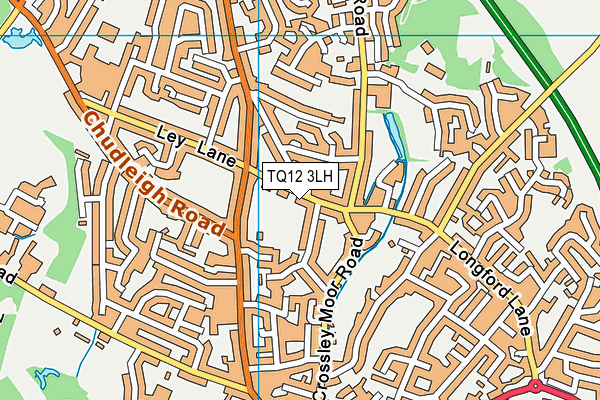 TQ12 3LH map - OS VectorMap District (Ordnance Survey)
