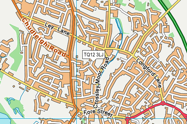 TQ12 3LJ map - OS VectorMap District (Ordnance Survey)